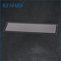 KEMAIDI สีเทาที่มองไม่เห็นห้องน้ำชั้นท่อระบายน้ำสี่เหลี่ยมผืนผ้าประเภท304สแตนเลสห้องน้ำเชิงเส้นห้องอาบน้ำฝักบัวชั้นท่อระบายน้ำ Srainer