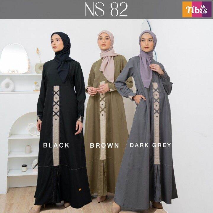 Gamis Nibras Terbaru NS 082 - Gamis Nibras Terbaru 2022 Mewah / Gamis ...