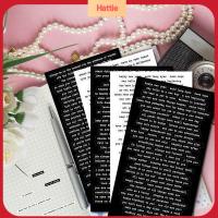 HATTIE 406PCS เครื่องเขียน ไดอารี่อัลบั้ม โทรศัพท์ คอลเลกชัน กระดาษตกแต่ง สติกเกอร์ตกแต่ง สมุด DIY สติ๊กเกอร์ข้อความ Small Talk