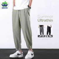 ฤดูร้อนผู้ชายสบายๆ Harlan กางเกง Ultrathin Baggy กางเกงผู้ชายเกาหลี Hip Hop ยี่ห้อเสื้อผ้ากางเกงโพลีเอสเตอร์ชายขนาดใหญ่ M-5XL