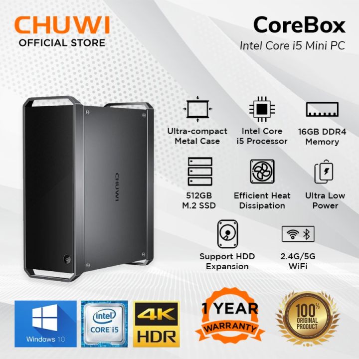 Chuwi Mini PC CoreBox Intel i5 8259U QUAD Core 16GB 256GB Win 10