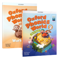 New OPW Oxford English natural spelling world textbook Level 2 including app Oxford phonics world level 2 textbook + workbook letter pronunciation A-Z original English book of Oxford Childrens primary school English