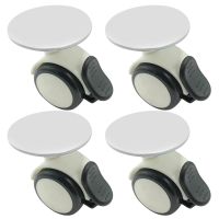 4 Pcs Swivel Caster Wheels Furniture Wheels Plate Caster Brake Trash Can Wheels Coffee Table Self Adhesive Caster Wheels Furniture Protectors Replacem