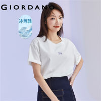 ➦Giordano ผู้หญิง เสื้อยืดคอกลมแขนสั้นพิมพ์ลายเทคโนโลยีขั้นสูงให้ความรู้สึกเย็นสบาย Free Shipping 05322401