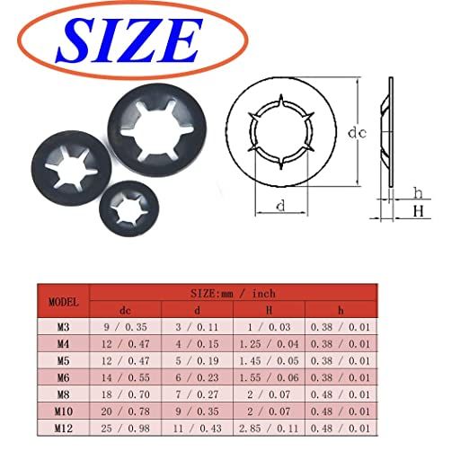 260pcs-m3-m4-m5-m6-m8-m10-m12-push-on-locking-washers-star-nut-metal-quick-speed-star-nut-locking-fastener-assorted-kit