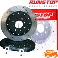 จานเบรค RUNSTOP ALL NEW SWIFT (TOP) GLX ปี 18- คู่หน้า (จานขยาย เจาะรู เซาะร่อง จาน Oversize SLOT) ขนาด 285mm ล้อ 15- นิ้ว