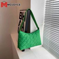 MOJOYCE Quilted Ladies Crossbody Bag Casual Winter Female Square Purses Fashion Cotton Soft Nylon All-Match Solid Color For Street Shopping