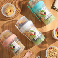 Lunch Salad Lid Bento Bowl Fork Taper Cup Yogurt Set Food Container Nut Breakfast Oatmeal