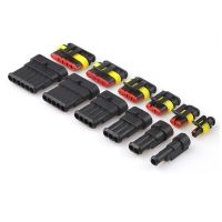 [HOT] 1/5/10Sets 1P 2P 3P 4P 5P 6Pins Way AMP 1.5 Super seal Waterproof Electrical automotive Wire Connector Plug for car Motorcycle