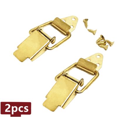 ▪✉ 2pcs Buckle Latch 80x18mm Golden Color Cabinet Box Locks Spring Loaded Catch Toggle Iron Hasps Furniture Hardware Accessories