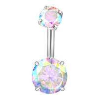 Ombligo Bar Pircing Navel Opal Sexy Button Sunflower Steel Surgical 14G Ring Piercing Belly Crystal Gold Rose 1PC