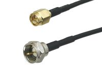 1Pcs RG174 SMA Male Plug to F TV Male plug Straight Connector RF Coaxial Jumper Pigtail Cable For Radio Antenna 4inch~10M Electrical Connectors