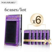 NAGARAKU All Size 6 Cases J B C D Curl Faux Mink Eyelashes Extension Individual Eyelashes Artificial Fake False Eyelashes