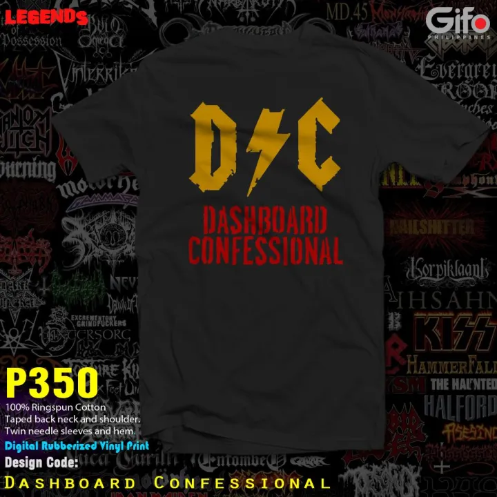 LEGENDS Dashboard Confessional Gifo Shirt Lazada PH