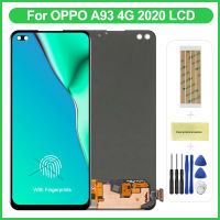 LCD TFT 6.43 "สำหรับ OPPO A93 4กรัม CPH2121จอแสดงผล LCD แบบสัมผัสหน้าจอ CPH2123พร้อมเปลี่ยนชิ้นส่วนกรอบ