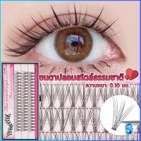 Serenity  ขนตาปลอมแบบธรรมชาติ /8/10/11/12/14 มม. ต่อขนตาแต่ละช่อ False Eyelashes