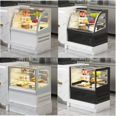 ♨♀ shop desktop cake dessert display cabinet milk tea fruit bar fresh baking pastry freezer