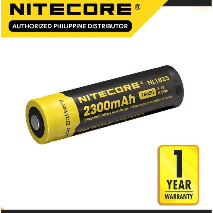 Nitecore NL1823 18650 Rechargeable Battery 2300 mAh Lazada PH