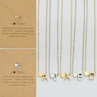 Fashion Initial Letter Necklaces For Women Gold Silver Color Heart 26 Alphabet Pendant Choker Female Party Jewelry Gift Fashion Chain Necklaces