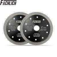 [HOT CHLXIWSHG 552] FACHLICH 2ชิ้น5นิ้ว/Dia125mm แผ่นตัดเพชรตาข่ายเทอร์โบขอบหินอ่อนหินแกรนิตกระเบื้องแผ่นตัดเซรามิกร้อนกดใบเลื่อย