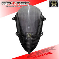 MAXTEC ชิวหน้าแต่ง CBR500R คาร์บอนแท้ ทรงโหนก สีสโม๊ค