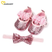hot Ma Baby 0-18M Birthday Infant Newborn Baby Shoes Sequins Walkers