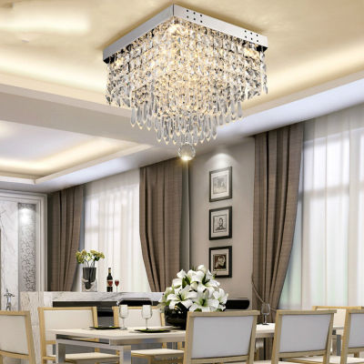 30 cm chandelier crystal aisle lamp ceiling lamp crystal gateway lamp LED square crystal ceiling lamp