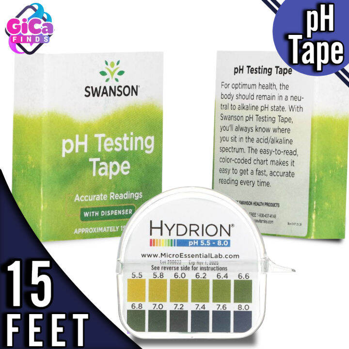 Swanson, pH Testing Tape With Dispenser, Approximately 15 Feet Lazada PH