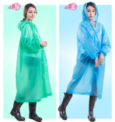 เสื้อกันฝน เนื้อผ้า EVA กันน้ำได้ 100%เสื้อกันฝนหนาๆ ชุดกันฝน ชุดคลุมกันฝน ชุดคลุมกันฝุ่น กันฝน กันฝนกันแดด ใส่ได้ทั้ง หญิง ชาย คละสี