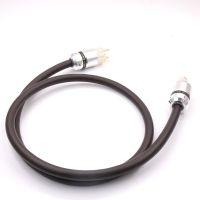 High Quality Viborg OFC RISR 6MM square Hi-Fi Power AC Mains Cable Audiophile Power Cord with Schuko Power Plug