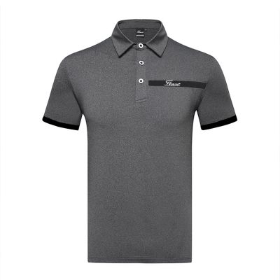 Golf clothing mens golf tops sports and leisure outdoor breathable perspiration moisture absorption sun protection clothes short-sleeved Polo Honma UTAA J.LINDEBERG PEARLY GATES  PING1 Malbon Titleist Scotty Cameron1⊕