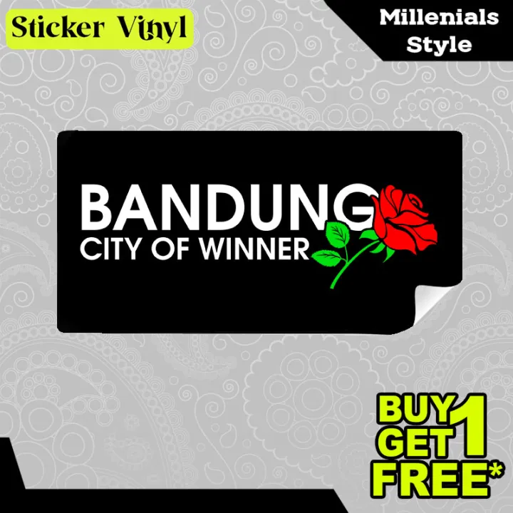 Stiker Sticker Bandung City Of Winner Tulisan Kalimat Keren Dan Inspiratif Aesthetic Bahan Vinyl