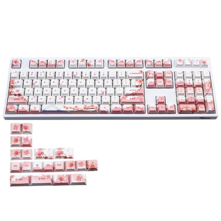 110 128คีย์ Cherry Profile PBT Keycaps ชุดคีย์บอร์ด Keycaps PBT Dye ...