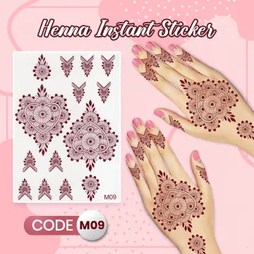 Waterproof Instant Henna Stickers #henna #stylishmehndidesign #mehandi  #temporarytattoo - YouTube