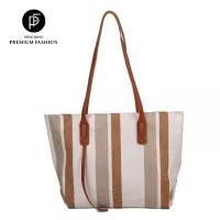 [PLOVER⚡Free shipping prompt goods wholesale⚡Side shoulder bag big capacity Women bag fashion material add thickness durable exquisite minimalist fashion derss sut G Lahore simple of it need!,HKP Korean version of large capacity ladies shoulder bag female new handbag simple vertical stripes casual tote bag fashion,]