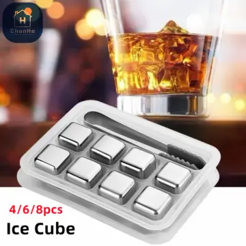 Stainless Steel Ice Cubes, Reusable Chilling Stones for Whiskey Wine, Keep  Your Drink Cold Longer, SGS Test Pass