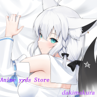 Anime Shirakami Fubuki Body Pillow ปกพิมพ์สองด้านขนาดชีวิต