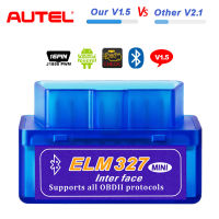 Autel ELM327 บลูทูธ V1.5 พร้อม Pic18f25k80 OBD2สแกนเนอร์,เครื่องสแกนเนอร์OBD2,OBD2 Scanner,เครื่องสแกนรถobd2,สำหรับ Android