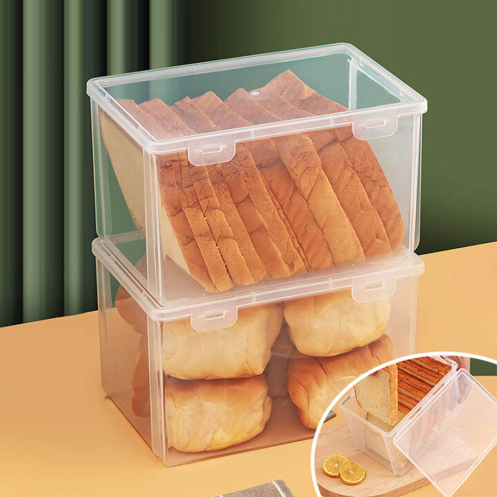 Dulcii Bread Box Storage Container Plastic Bread Container Toast