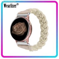 ☈ Wearlizer 20mm Elastic Woven Strap for Samsung Galaxy Watch 4 Braided Nylon Band for Samsung Active 2 40mm Stretchy Watch Band