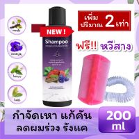 แชมพูกำจัดเหา สำหรับผู้ใหญ่ 200ml ฟรี!!หวีสางเหา สูตรสมุนไพร ยาฆ่าเหา กำจัดเหาและไข่เหา เหาตาย ไข่ฝ่อ แก้คันศีรษะ ลดผมร่วง ปลูกผมใหม่