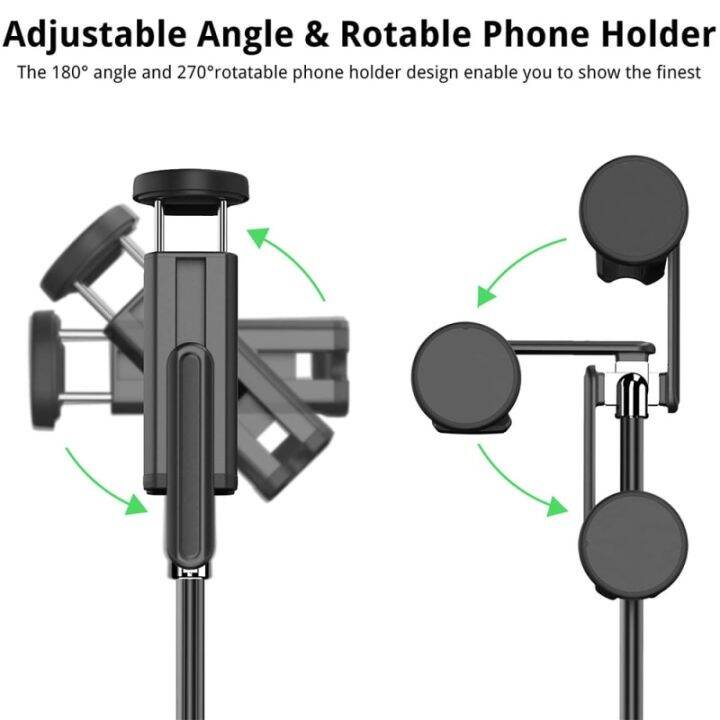 ขาตั้งแบบสามขาเซลฟี่3-in-1ขนาดเล็กขาตั้งอะลูมิเนียมสามขาแท่นวางโทรศัพท์สำหรับ-xiaomi-mi-redmi-note-สมาร์ทโฟน9-iphone-13-pro