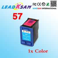 【】 Global Deals 1x สำหรับ57หมึกสีที่เข้ากันได้เข้ากันได้กับ Hp57 PSC1110 1205 1210 1340 1350 1355 2000 2105 2110 2170 2175