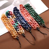 Fashion Acrylic Mobile Phone Chain Vintage Colorful Men Women Couple Telephone Lanyard Anti-Drop Cellphone Hanging Rope Jewelry