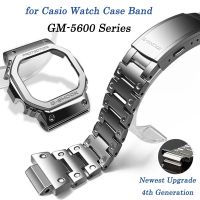 กรอบสายนาฬิกาเหล็กสำหรับ Casio GM-5600,Gm5600-1dr นาฬิกาทรงสี่เหลี่ยมขนาดเล็กโลหะซีรีส์อุปกรณ์เสริมเคส GM5600