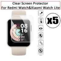 5Pcs Full Coverage Screen Protector Clear HD Hydrogel Protective Film Accessories for Xiaomi Redmi Watch &amp; Mi Smart Watch Lite Wires  Leads Adapters