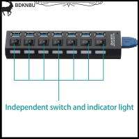 BDKNBU พร้อมตัวแยก USB ไฮสปีดฮับเปิด/ปิดหลายช่องที่พ้วง USB ฮับ USB 3.0 3.0ฮับข้อมูล USB 4/7พอร์ต