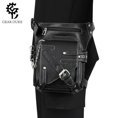 Bag Womens Foreign Trade Leg Bag Wholesale European And American Retro Chain Motorcycle Bag Motorcycle Pu Leather Outdoor Mens Belt Bag