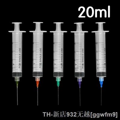 hot【DT】♣✉❁  5Pcs/set 3/10/20ML Syringes Set Syringe Crimp Sealed Blunt Tips Glue Ink Welding Flux Refilling Measuring
