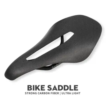 Toseek comfortable bike seat lightweight carbon fiber bicycle saddle cushion with leather online cover for road bike and mountain bike